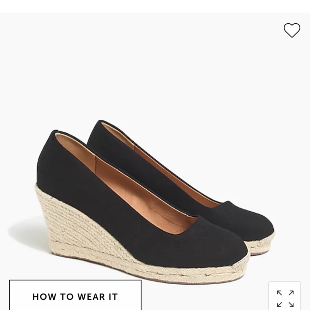 Used J Crew New canvas espadrille wedges AL003